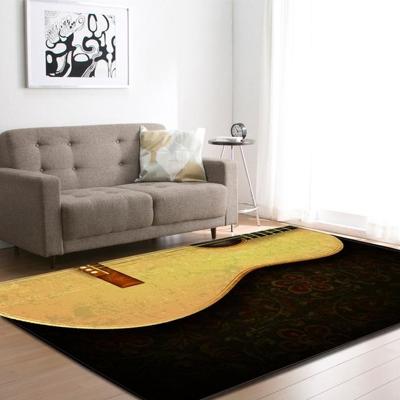Retro mat Flanel fluweel tapijt spelen basketbal spel matten baby kruipen bed tapijten grootte: 99.1 x 152.4 cm (halve gitaar)