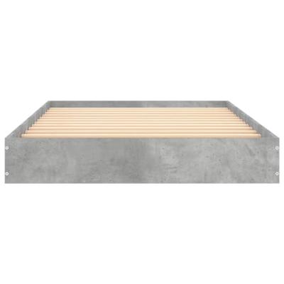 Bedframe bewerkt hout betongrijs 100x200 cm