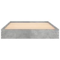 Bedframe bewerkt hout betongrijs 100x200 cm - thumbnail