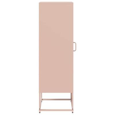 Hoge kast 36x39x123 cm koudgewalst staal roze