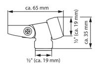EISL Verbindingsstuk voor douchestang | messing | verchroomd - DXZ-06 DXZ-06 - thumbnail