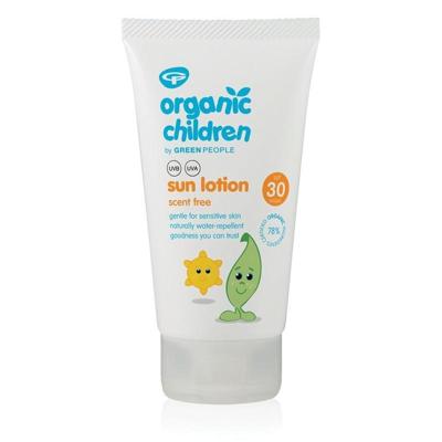 SPF 30 - Green People Organic Children Sun Lotion Scent Free - 150ml