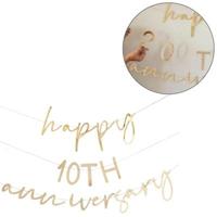 Ginger Ray letterslinger anniversary goudkleurig 6 m | 10 stuks - thumbnail