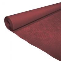 Papieren Tafelkleed Bordeaux Rood (1,19x8m) - thumbnail