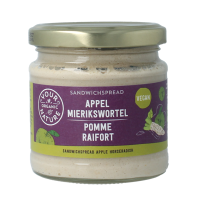 Sandwichspread appel mierikswortel bio 180 Gram