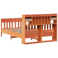 Bedframe zonder matras massief grenenhout wasbruin 160x200 cm - thumbnail