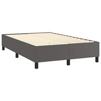 Boxspring met matras kunstleer grijs 120x200 cm - thumbnail