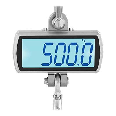Steinberg Systems SBS-KW-500SLIM Kraanweegschaal Laadvermogen Max. 500 kg Nauwkeurigheid 100 g LCD-scherm Gegoten aluminium, staal, roestvrij staal Eenheden kg/lb