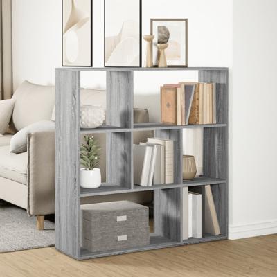 Boekenkast 102x29x143 cm bewerkt hout grijs sonoma eikenkleurig