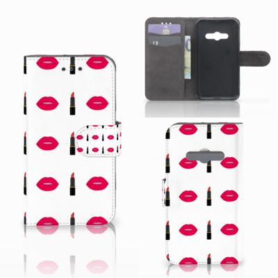 Samsung Galaxy Xcover 3 | Xcover 3 VE Telefoon Hoesje Lipstick Kiss Samsung Galaxy Xcover 3 | Xcover 3 VE Telefoon Hoesje Lipstick Kiss