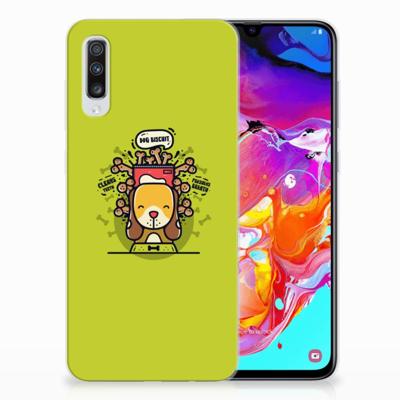 Samsung Galaxy A70 Telefoonhoesje met Naam Doggy Biscuit Samsung Galaxy A70 Telefoonhoesje met Naam Doggy Biscuit