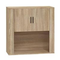 Wandkast 80x33x80 cm bewerkt hout sonoma eikenkleurig - thumbnail
