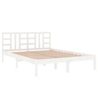 Bedframe massief hout wit 120x190 cm - thumbnail