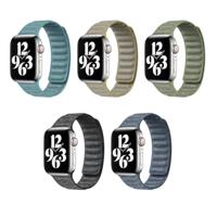 Denim nylon bandje - Lichtblauw - Geschikt voor Apple Watch 38mm / 40mm / 41mm / 42mm - thumbnail