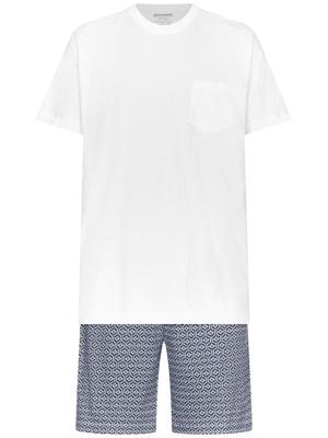 Witte katoenen heren shortama