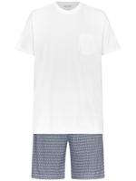 Witte katoenen heren shortama - thumbnail