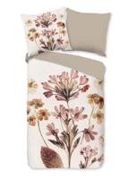 Pure Dekbedovertrek "gedroogde bloemen" - Zand - (200x200 cm) - Microfiber - thumbnail