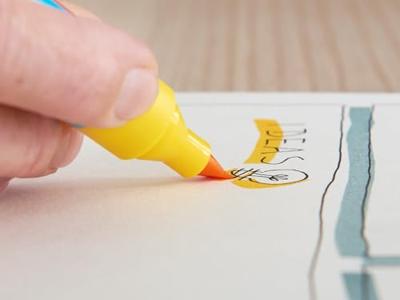 Viltstift edding 385 flipover penseel oranje | 10 stuks