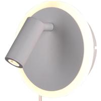 LED Wandlamp 7W - Rond Mat Wit Aluminium - Warm Wit 3000K - thumbnail
