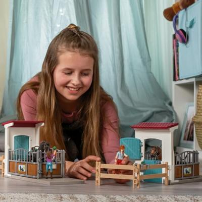 Schleich horse club paardenbox met lisa en storm 42709 - thumbnail