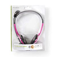 PC-Headset | On-Ear | 2x 3,5 mm Connectoren | 2,0 m | Roze - thumbnail