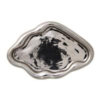 Plateau smoked - zilverkleurig - 2.8x28.5x19.5 cm - thumbnail