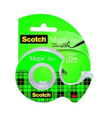 Scotch plakband Magic Tape, ft 19 mm x 7,5 m, blister met dispenser