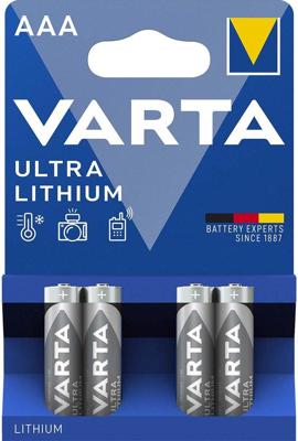 Batterij varta ultra lithium 4x aaa