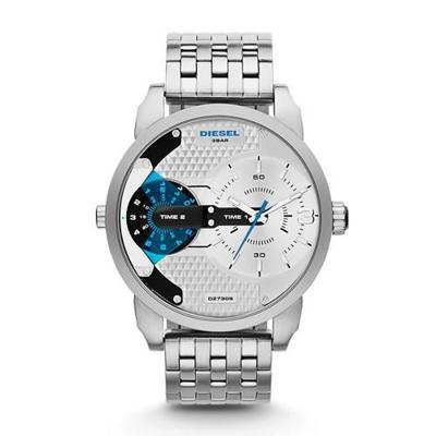 Diesel Heren Mini Daddy DZ7305 zilver roestvrij staal analoog quartz horloge