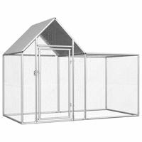 VidaXL Kippenren 2x1x1,5 m gegalvaniseerd staal - thumbnail