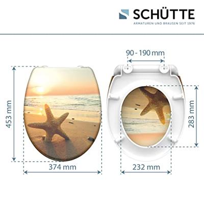 Schutte Duroplast WC-bril SEA STAR met soft-close en quick-release
 82373