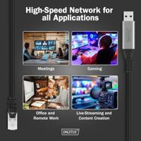 Digitus AK-300600-030-S USB-C - RJ45 CAT6A 1 Gbit/s, 3m Kabel - thumbnail