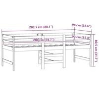 Bedframe massief grenenhout 90x200 cm - thumbnail