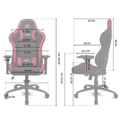 Gaming stoel DRIFT DR110BL Blauw Zwart - thumbnail