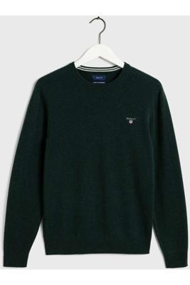 GANT Heren Trui Donkergroen Lamswol Crew Neck Regular Fit