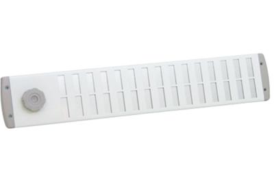 schuifrooster alu.wit 500 x 90 mm met draaiknop