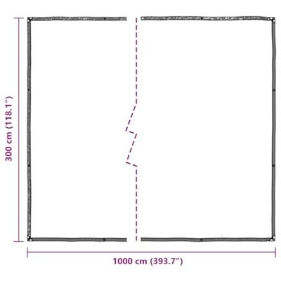 VidaXL Doorzichtig zeildoek met zeilringen 3x10 m polyethyleen VidaXL Doorzichtig zeildoek met zeilringen 3x10 m polyethyleen