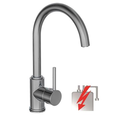 CASALLA ééngreepsmengkraan keuken met ronde uitloop, lage druk, chroom lage druk kraan - alleen geschikt voor lage druk boilers/kleine accumulatoren (onder wastafel model) met hoge ronde uitloop e
