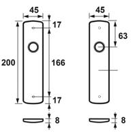 Binnendeurbeslag klik zwart L blind - thumbnail