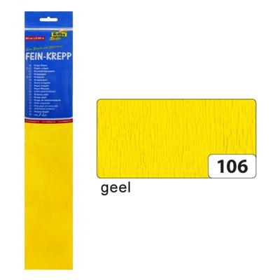 Crepepapier folia 50x250cm 10vel 106 geel | 10 stuks Crepepapier folia 50x250cm 10vel 106 geel | 10 stuks