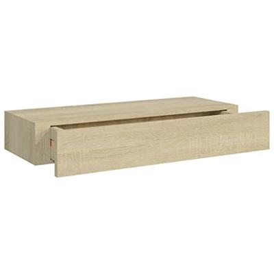 viaXL Wandschappen 2 st met lade 60x23,5x10 cm MDF eikenkleurig viaXL Wandschappen 2 st met lade 60x23,5x10 cm MDF eikenkleurig