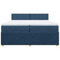 Boxspring met matras stof blauw 180x200 cm - thumbnail