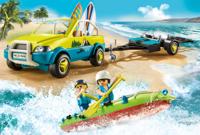 PLAYMOBIL family fun - strandwagen met kano's constructiespeelgoed (70436) - thumbnail