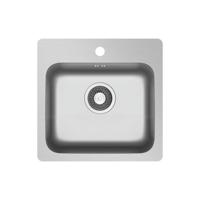 Wastafel Inbouwspoeltafel Go By Van Marcke Lia 46x45Cm RVS - thumbnail