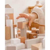 Label Label Houten blokken 50 stuks nougat - thumbnail