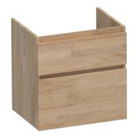 Brauer Delight - Onderkast - 60 cm - met 2 Softclose Lades Greeploos en 1 Sifon Uitsparing - Vingerlas Eiken Grijs - thumbnail