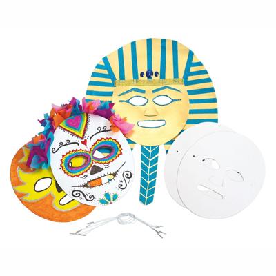 Colorations - maak en versier je eigen kartonnen maskers, set van 24