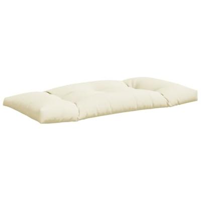 Palletkussens 2 st stof crmekleurig