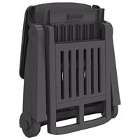 Ligbed met wielen inklapbaar PP antracietkleurig - thumbnail