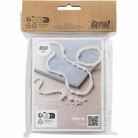 Creativ Company Creatieve box sieraden, halskettingen en armband, ca. 1200 stuk, wit parelmoer, 1 doos - thumbnail